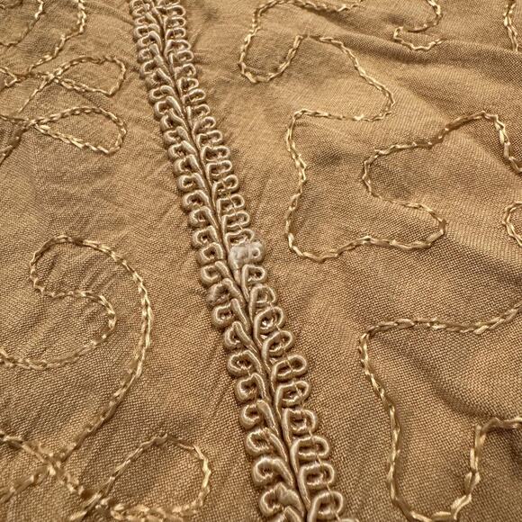 Adrian Karen Womens Skirt Vintage Button Maxi Embroidered Boho Cottage 14 LB - Picture 5 of 7